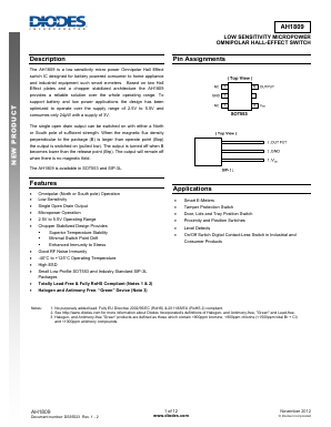 AH1809-P-7 Datasheet PDF Diodes Incorporated.