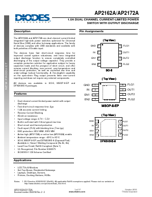 AP2162AMPG-7 Datasheet PDF Diodes Incorporated.