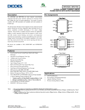 AP2162AFGEG-7 Datasheet PDF Diodes Incorporated.