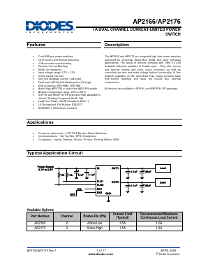 AP2166 Datasheet PDF Diodes Incorporated.