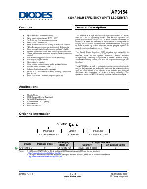 AP3154 Datasheet PDF Diodes Incorporated.