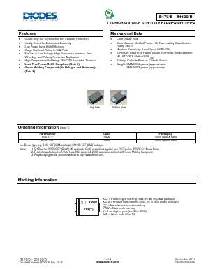 B1100-FDITR Datasheet PDF Diodes Incorporated.