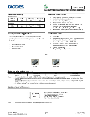 B320 Datasheet PDF Diodes Incorporated.