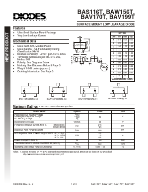 BAW156T-7 Datasheet PDF Diodes Incorporated.