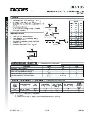 DLPT05-7 Datasheet PDF Diodes Incorporated.