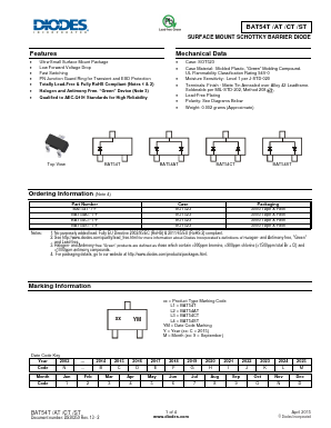 BAT54CT Datasheet PDF Diodes Incorporated.