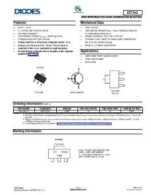 DZTA42 Datasheet PDF Diodes Incorporated.