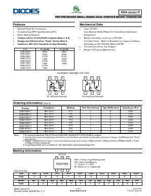 DDA114YH Datasheet PDF Diodes Incorporated.