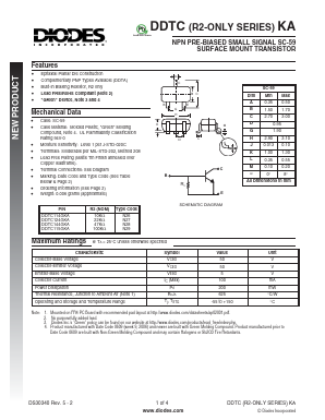 DDTC114GKA-7-F Datasheet PDF Diodes Incorporated.