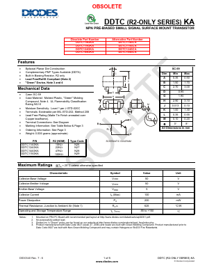 DDTC114GKA Datasheet PDF Diodes Incorporated.