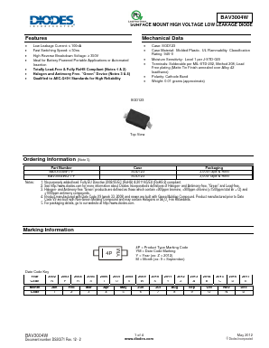 BAV3004W Datasheet PDF Diodes Incorporated.