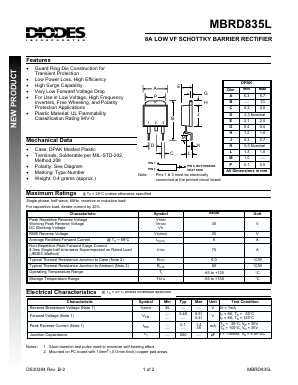 MBRD835L Datasheet PDF Diodes Incorporated.