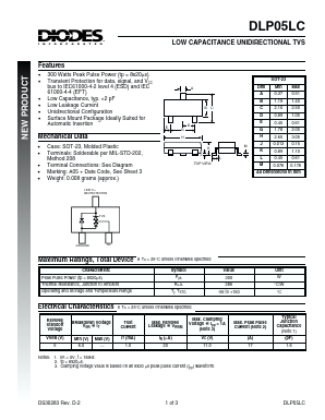 DLP05 Datasheet PDF Diodes Incorporated.