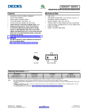 DZ23C51 Datasheet PDF Diodes Incorporated.