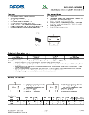 DZ23C10 Datasheet PDF Diodes Incorporated.