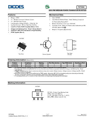 FZT956 Datasheet PDF Diodes Incorporated.