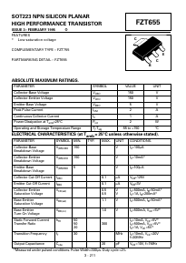 FZT655 Datasheet PDF Diodes Incorporated.