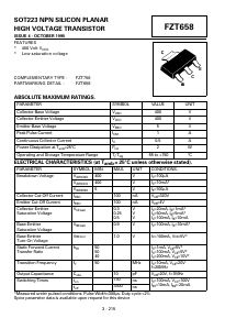 FZT658 Datasheet PDF Diodes Incorporated.