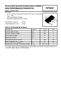 FZT857 Datasheet PDF Diodes Incorporated.