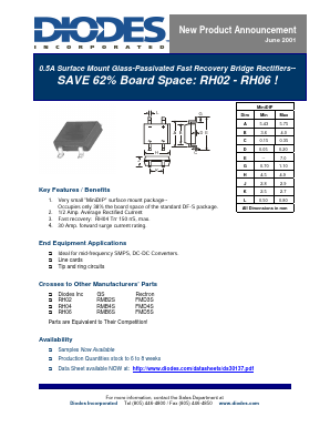 RH06 Datasheet PDF Diodes Incorporated.