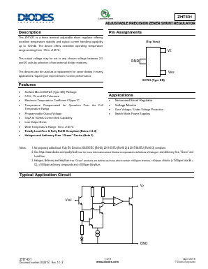 ZHT431 Datasheet PDF Diodes Incorporated.