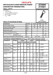 ZTX600AZ Datasheet PDF Diodes Incorporated.