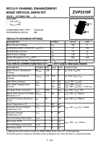 ZVP3310FTA Datasheet PDF Diodes Incorporated.