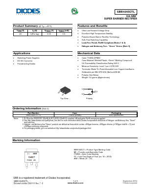 SBR1045CTL-13 Datasheet PDF Diodes Incorporated.