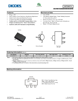 DXT2907A Datasheet PDF Diodes Incorporated.