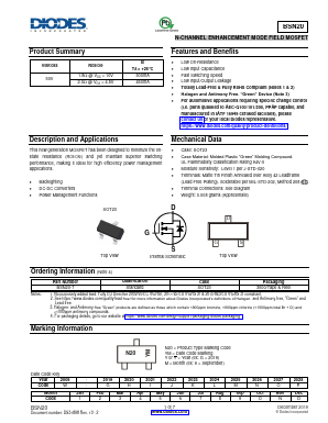 BSN20-7 Datasheet PDF Diodes Incorporated.