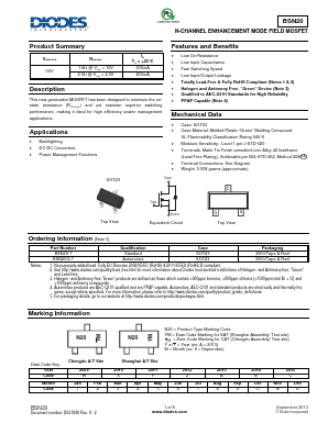 BSN20Q-7 Datasheet PDF Diodes Incorporated.