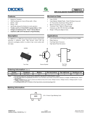 FMMT413 Datasheet PDF Diodes Incorporated.