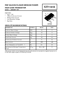 FZT1147A Datasheet PDF Diodes Incorporated.