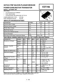 FZT705 Datasheet PDF Diodes Incorporated.