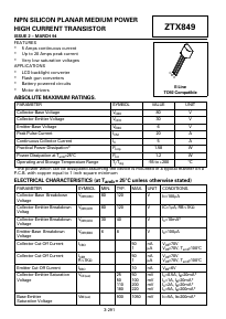 ZTX849 Datasheet PDF Diodes Incorporated.