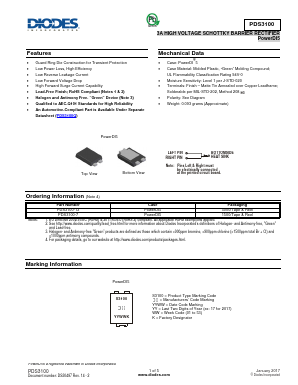 PDS3100 Datasheet PDF Diodes Incorporated.