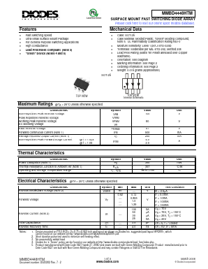 MMBD4448HTM Datasheet PDF Diodes Incorporated.