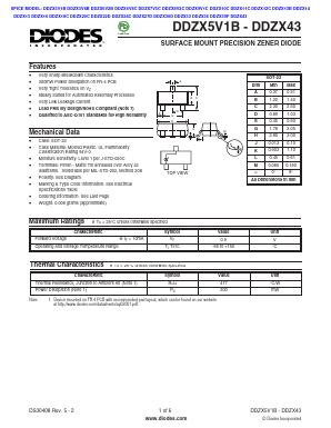 DDZX43-7 Datasheet PDF Diodes Incorporated.