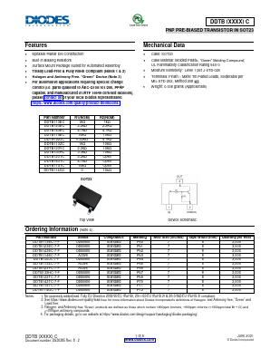 DDTB114GC Datasheet PDF Diodes Incorporated.