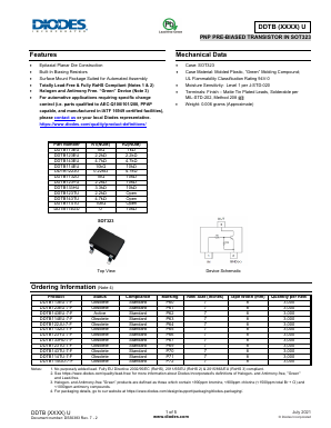 DDTB133HU Datasheet PDF Diodes Incorporated.