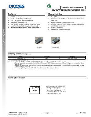 1SMB59XXB-13 Datasheet PDF Diodes Incorporated.