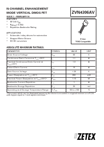 ZVN4306AV Datasheet PDF Diodes Incorporated.