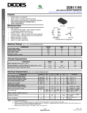 2DB1119S Datasheet PDF Diodes Incorporated.