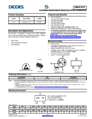 DMN5L06TK Datasheet PDF Diodes Incorporated.