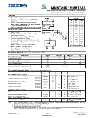 MMBTA55-7-F_ Datasheet PDF Diodes Incorporated.