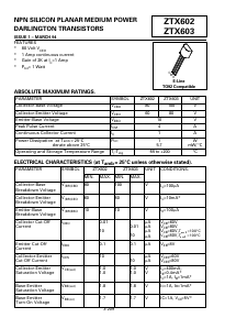 ZTX602 Datasheet PDF Diodes Incorporated.