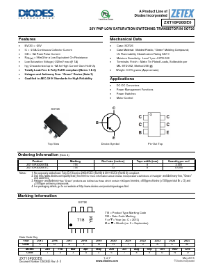 ZXT10P20DE6 Datasheet PDF Diodes Incorporated.