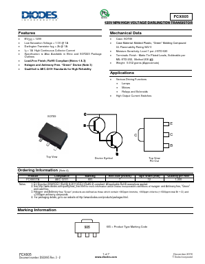 FCX605TA Datasheet PDF Diodes Incorporated.