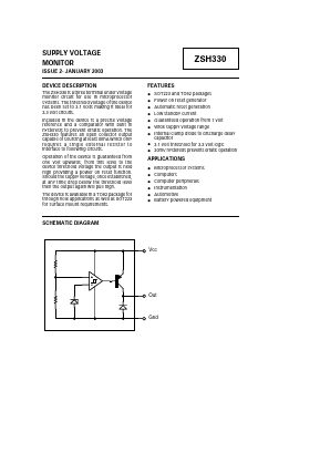 ZSH330G Datasheet PDF Diodes Incorporated.