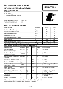 FMMT551 Datasheet PDF Diodes Incorporated.